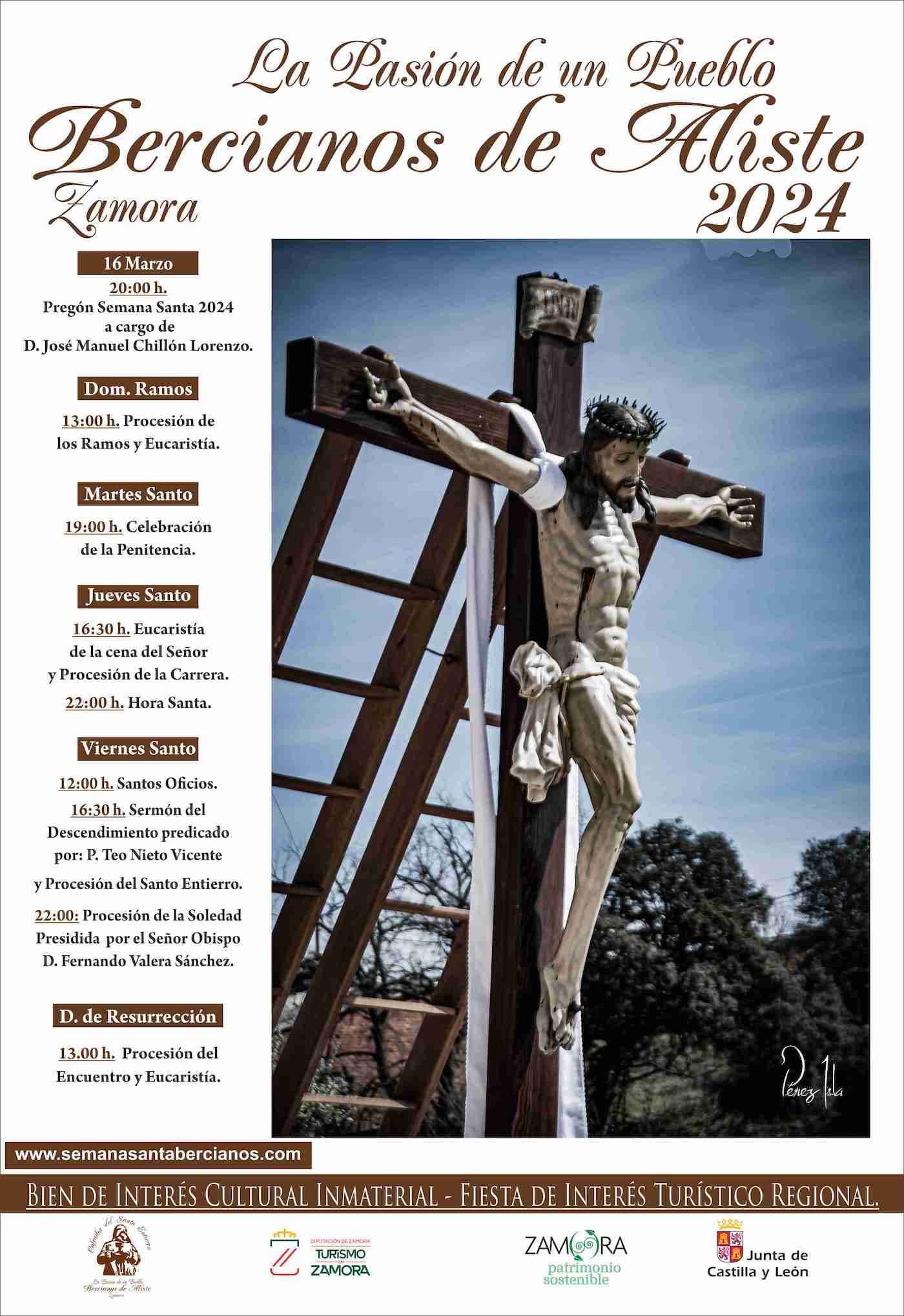 Cartel de la Semana Santa 2024 en Bercianos de Aliste (Zamora)