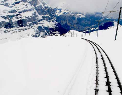 Suiza jungfrau via tren nieve