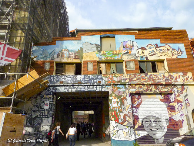 Murales entrada ZWAP, Zorrozaurre - Bilbao, por El Guisante Verde Project