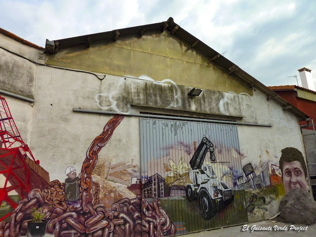 Mural 'Demolición', Zorrozaurre - Bilbao, por El Guisante Verde Project