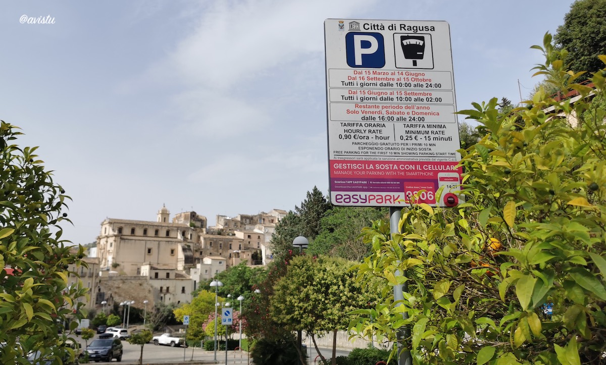 Tarifas de aparcamiento en Ragusa, Sicilia