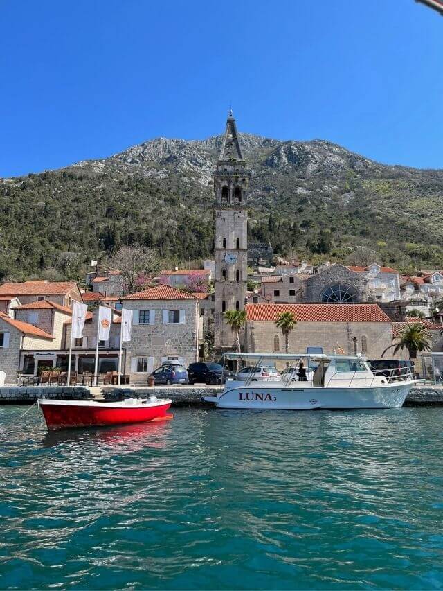 Perast desde el barco