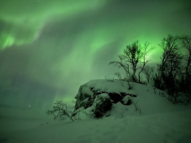 Auroras boreales en Laponia Sueca