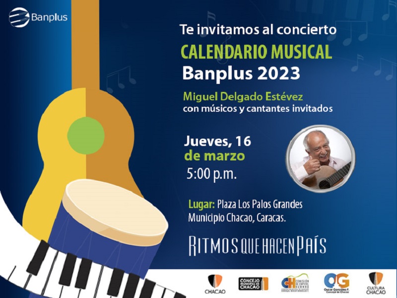 ‘Ritmos Que Hacen País’ del ‘Calendario Musical Banplus 2023’ deleitarán a los caraqueños este 16 de marzo - FOTO