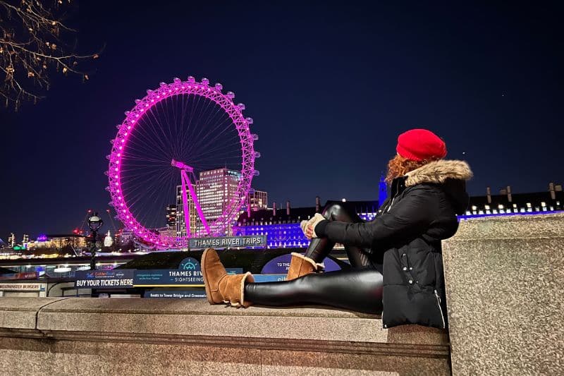 El London Eye de noche