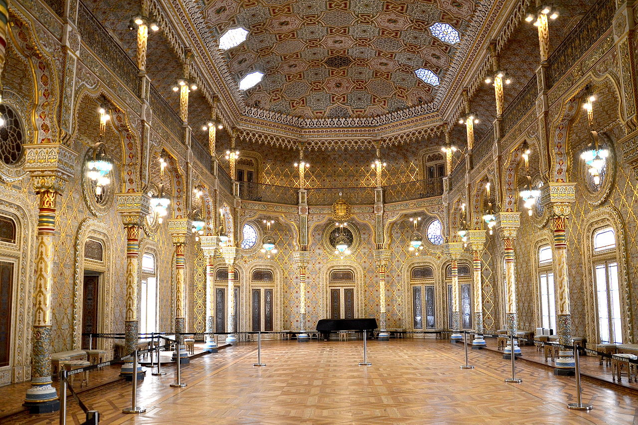El Salón Árabe del Palacio de la Bolsa, Oporto, Portugal [CC Foto: Marcello Saponaro/Wikimedia Commons]