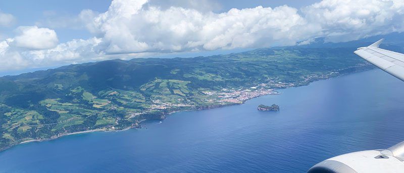 Vista aérea de San Miguel de Azores