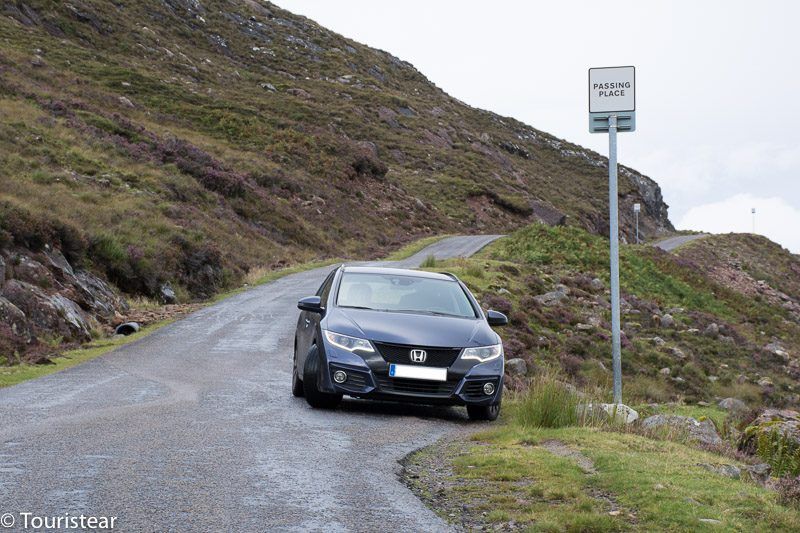 passing place, north coast 500, Escocia