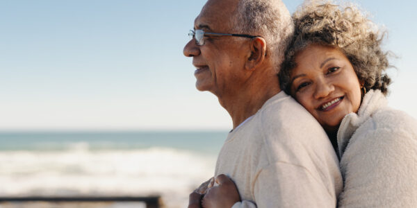 Senior couple on the beach