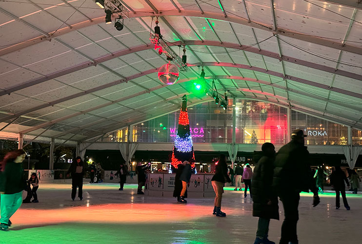 Pista de hielo de Canary Wharf
