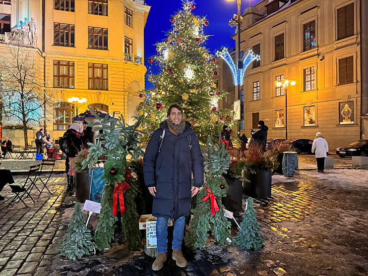 Mercado navideño de la plaza Mariánské Praga