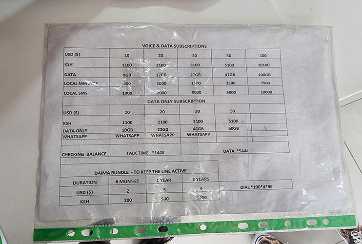 Tarifas de SIM en Kenia