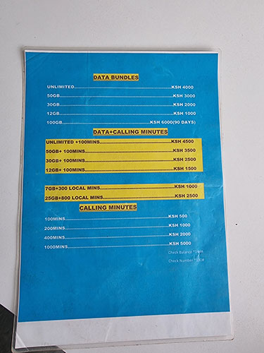 Tarifas de SIM en Kenia