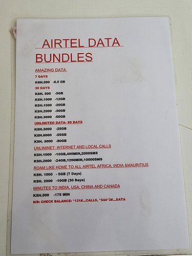 Tarifas de SIM en Kenia