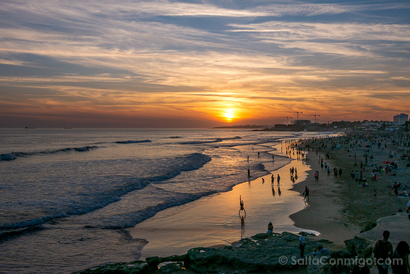 Excursiones Desde Lisboa Playa Carcavelos Atardecer