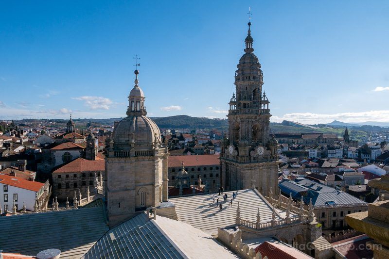 Catedral Santiago Compostela Cubiertas Torre Carraca
