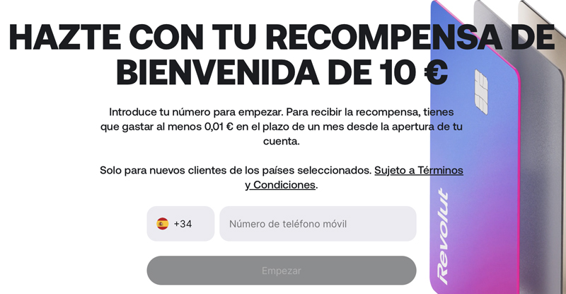 promoción Revolut 10 euros