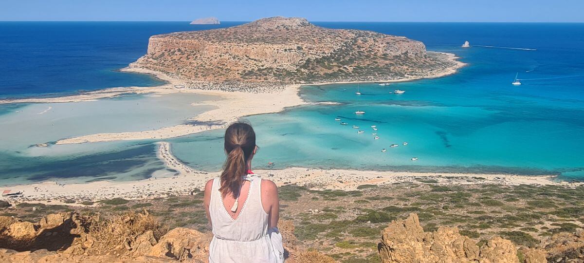 Contemplando Balos Beach desde el mirador Contemplando Balos Beach desde el mirador