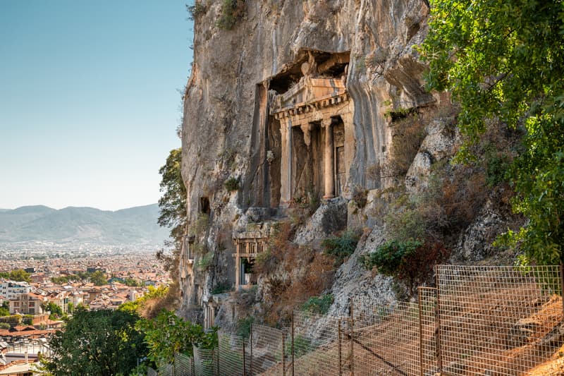 Tumbas Amyntas uno de los lugares que ver en la Costa Turquesa en Turquía