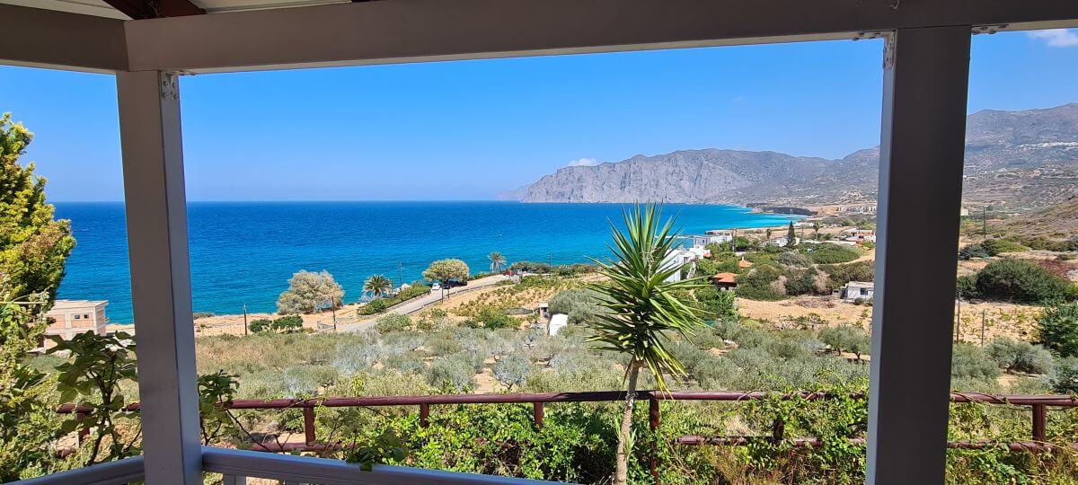 Vista de la costa noreste desde nuestra pequeña villa Vista de la costa noreste desde nuestra pequeña villa