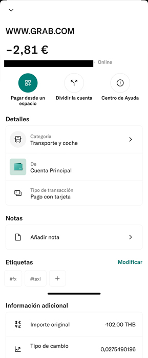 Movimiento en la app