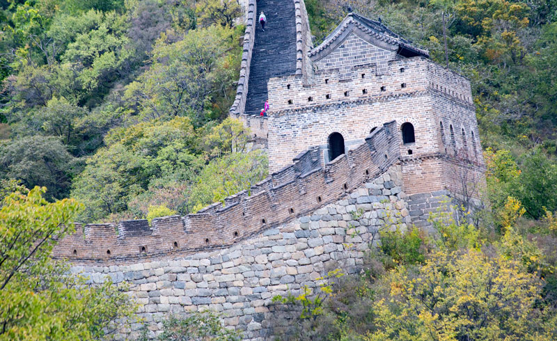Una de las partes del tramo de la Muralla China Mutianyu
