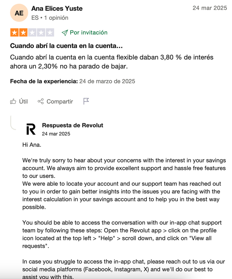 malas opiniones Revolut
