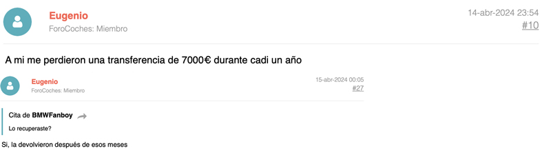 Opiniones negativas Revolut Forocoches