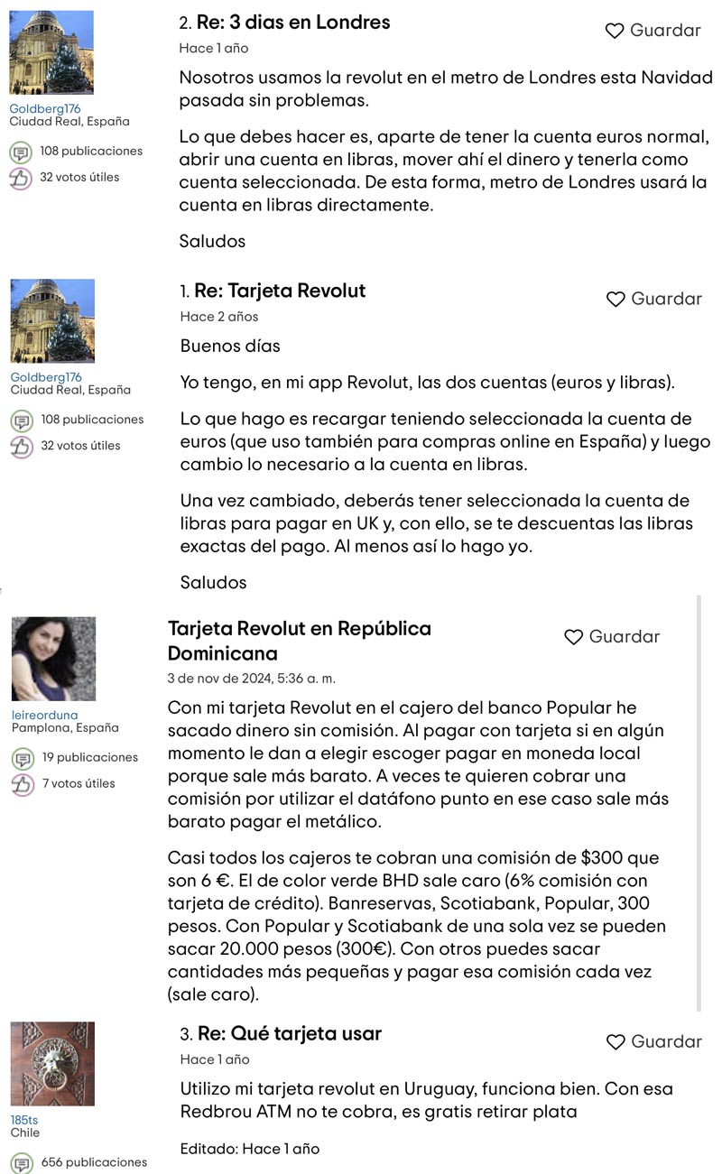 Reviews en Tripadvisor sobre Revolut