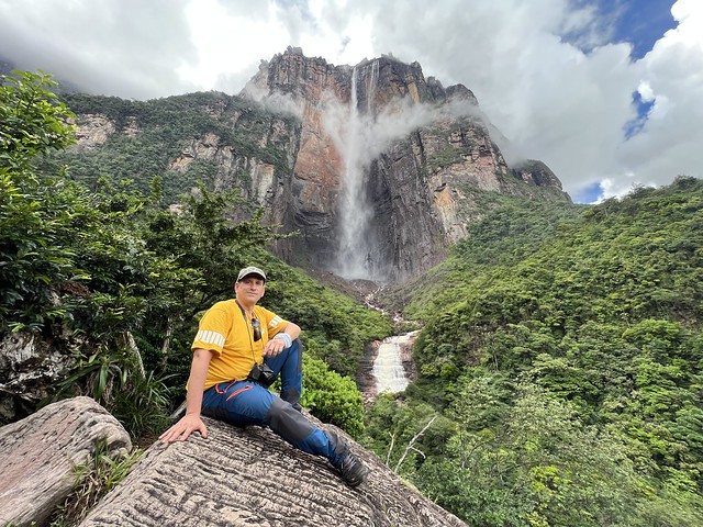 Sele en el Salto Ángel de Venezuela