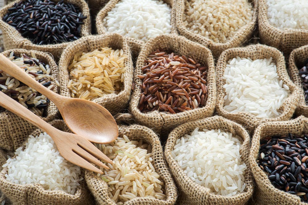 Diferentes variedades de arroz