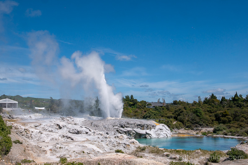 Lagos de Nueva Zelanda Lake Rotorua Geiser Whakarewarewa