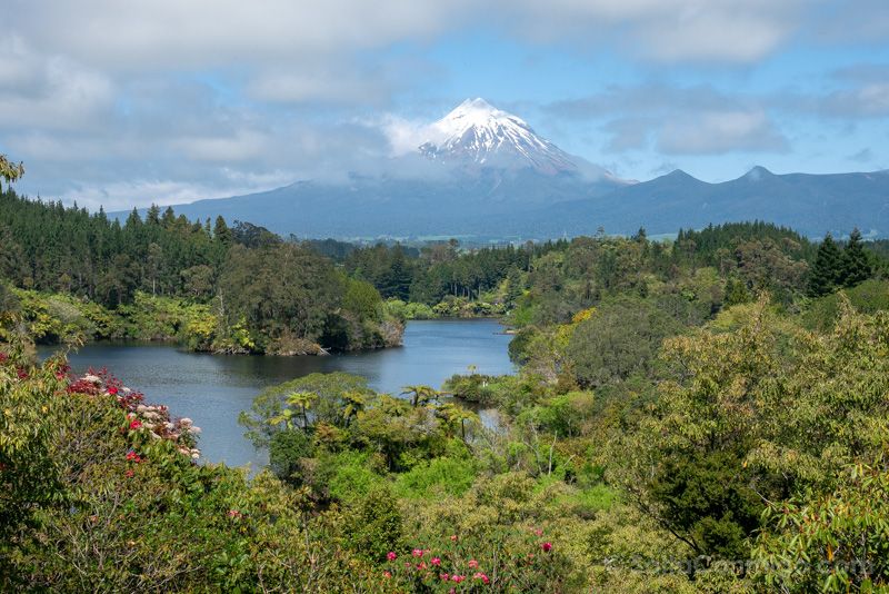 Monte Taranaki Nueva Zelanda Lago Mangamahoe