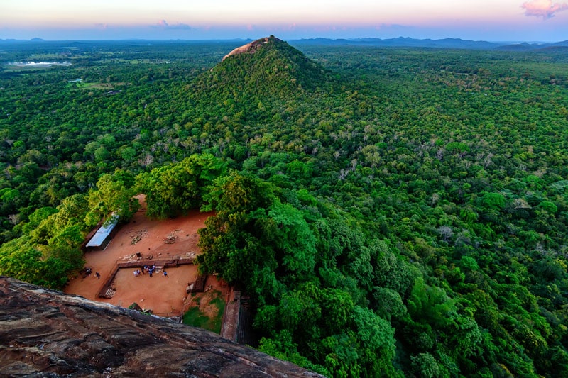 Panorámica desde Sigiriya al atardecer