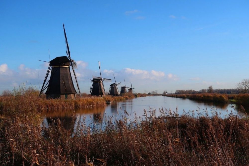 Los molinos, construcción típica de Holanda