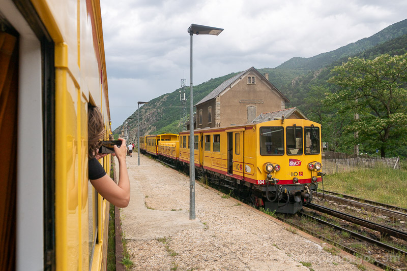 Tren Amarillo Train Jaune Occitania Francia Cruce