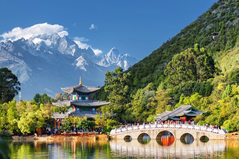 La Montaña Nevada Dragón de Jade desde Lijiang
