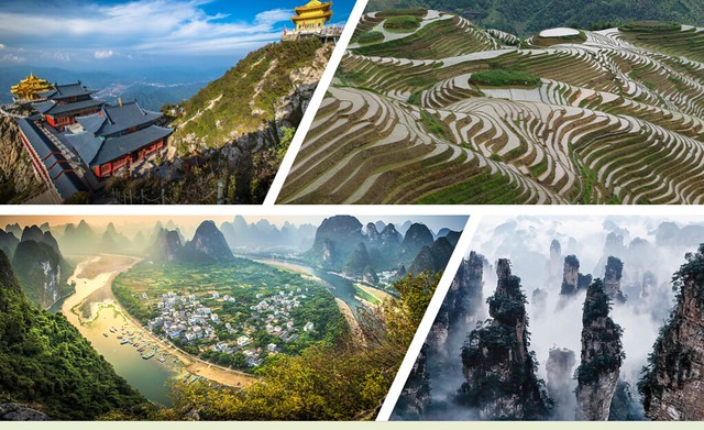 Escenarios del viaje al sur de China