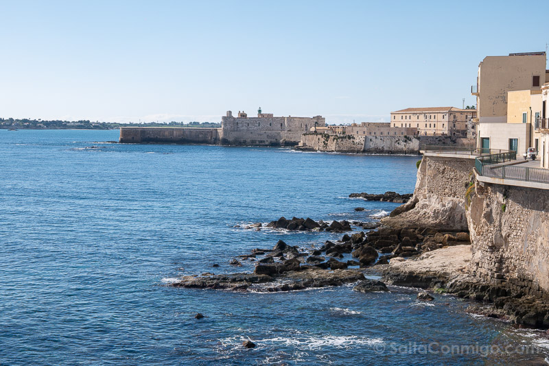 Ruta Por Ortigia Siracusa Sicilia Forte Vigliena Vista Castelo Maniace