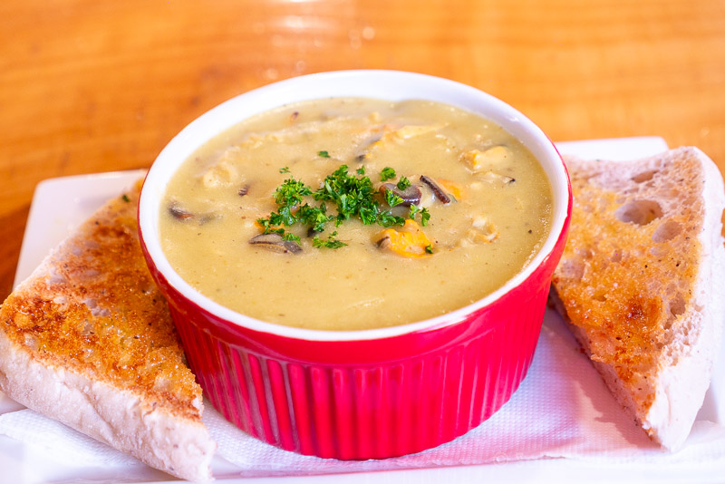 Comer Paihia Bay of Islands Nueva Zelanda JFC Restaurant Seafood Chowder