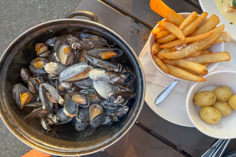 Mejillones en los restaurantes de Tromso