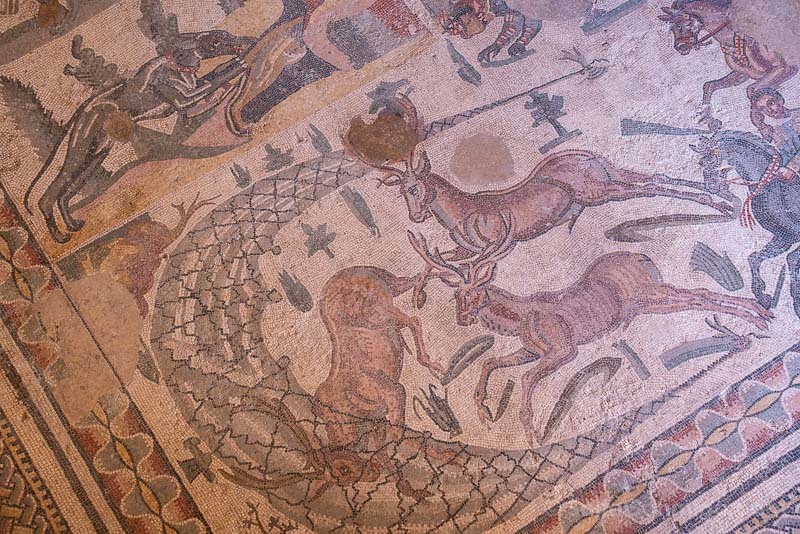 Villa Romana del Casale Sicilia Pars Privata Detalle Escena Caza