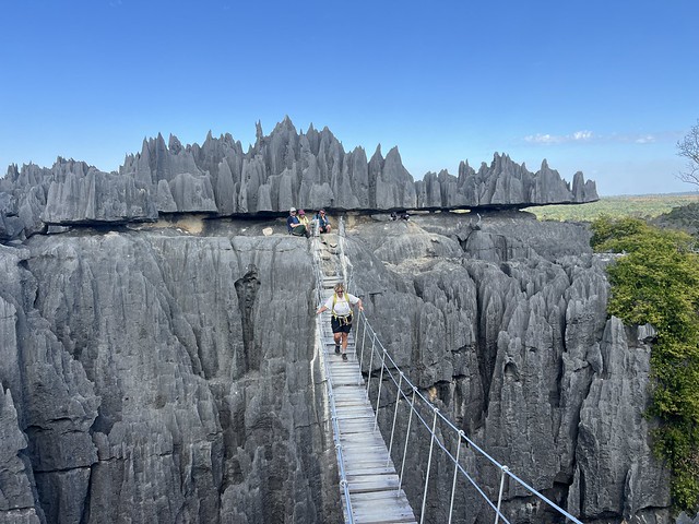 Puente colgante en el Gran Tsingy de Bemaraha (Madagascar)
