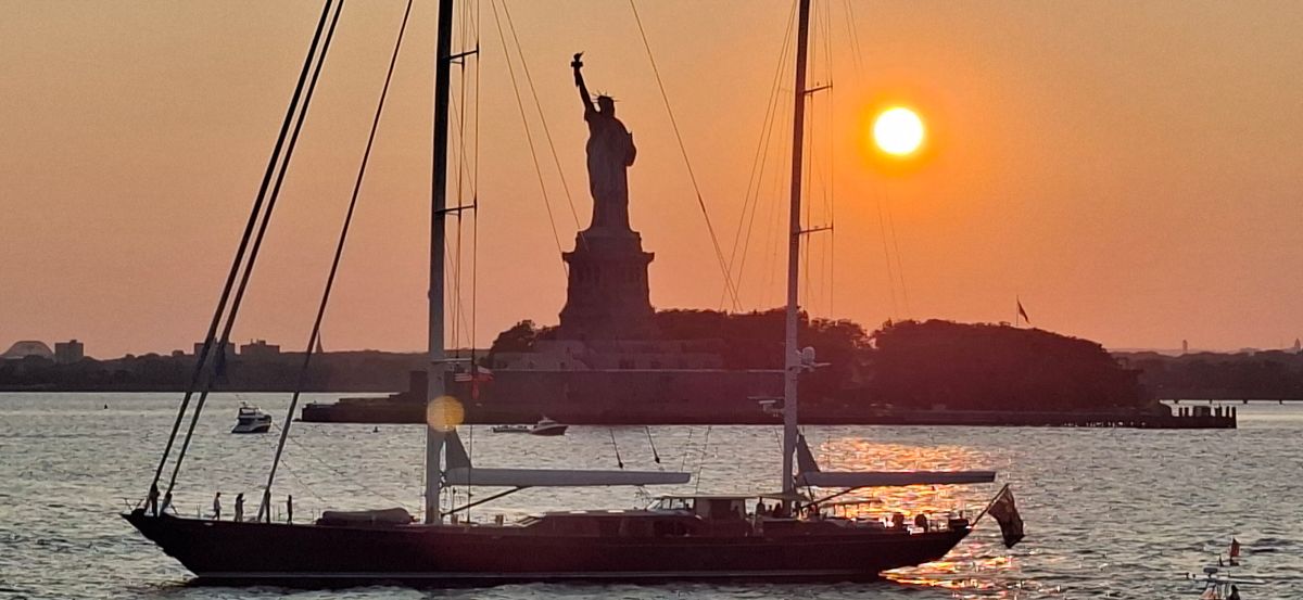 Sunset en la Estatua de la Libertad Sunset en la Estatua de la Libertad