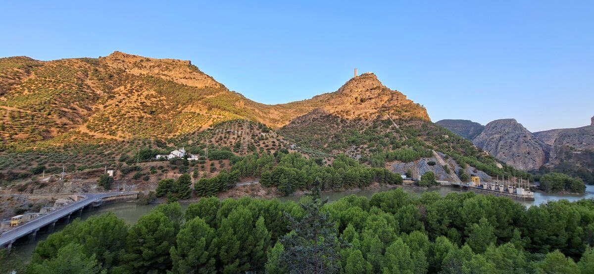 Vistas desde la terraza del hotel del Caminito del Rey Vistas desde la terraza del hotel del Caminito del Rey