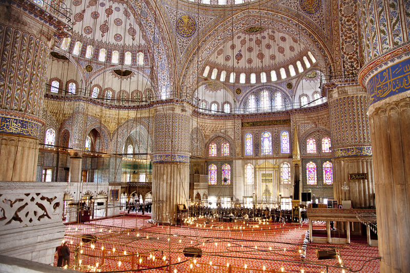 Interior de la Mezquita Azul