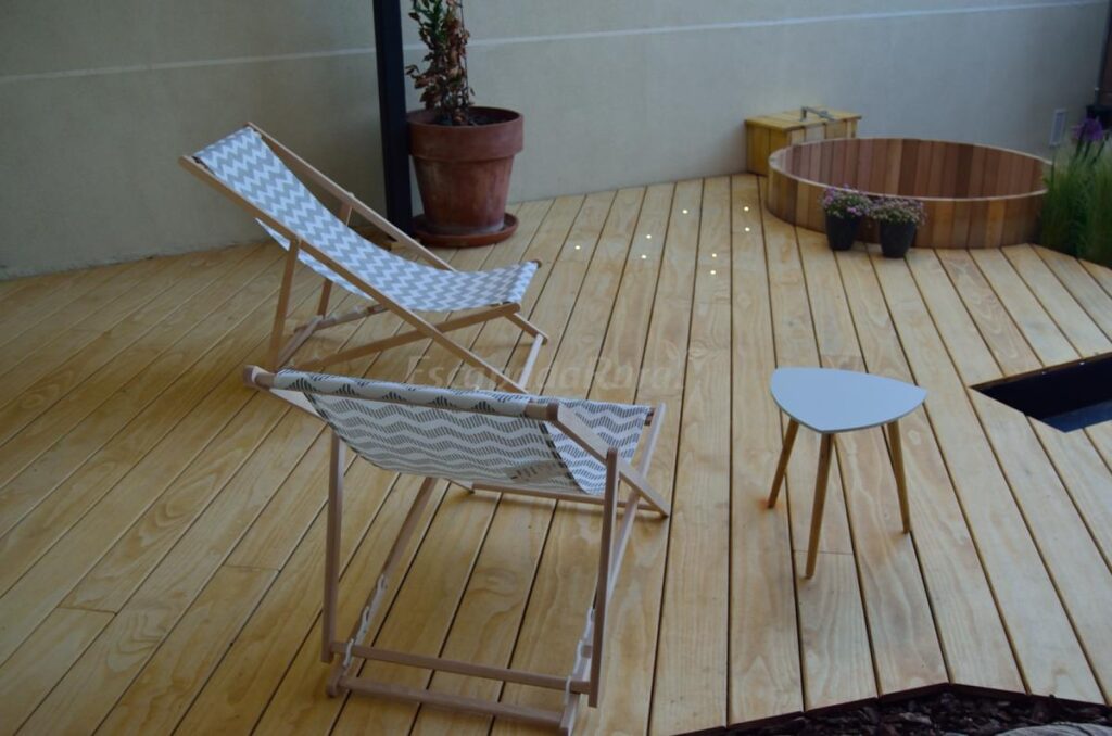 Ofuro en la casa rural Bigotes