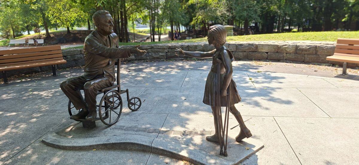 La estatua del Presidente Roosevelt
