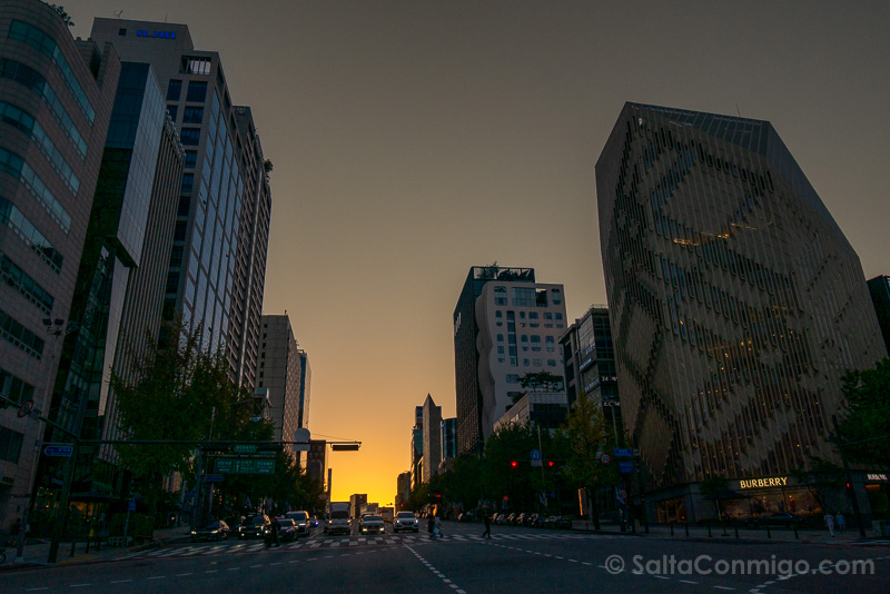Que Ver en Gangnam Cheongdam-dong Atardecer