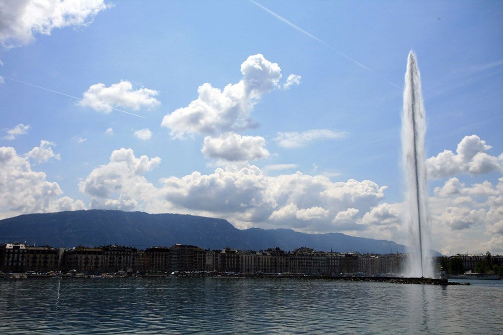 El geiser del lago Leman es el emblema de la ciudad